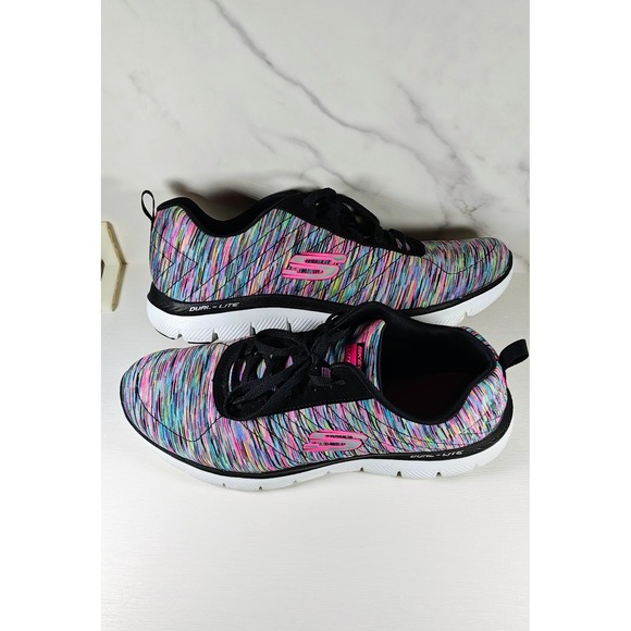 Skechers Flex Appeal 4.0 Vivid Spirit Multicolor Walking Sneakers - Picture 3 of 7
